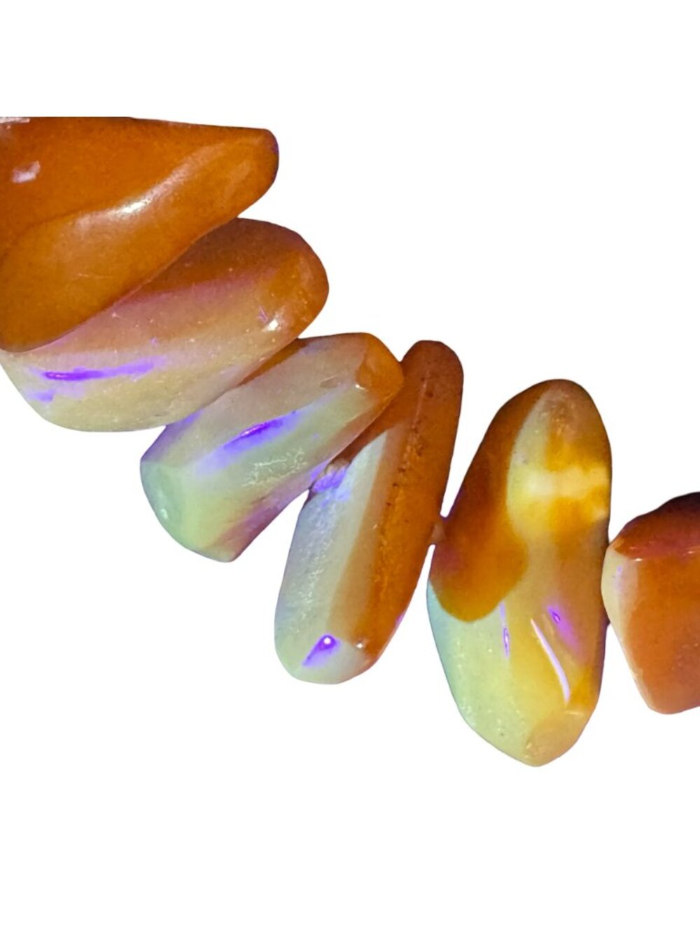 Chunky Butterscotch Amber Bead Necklace 30" Long Strand Natural Polished 82.3g - Picture 3 of 11